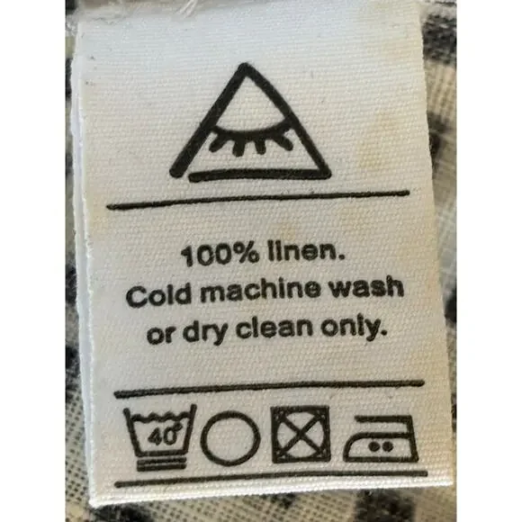 Sleeper NWT Gingham Linen Atlanta Midi Dress Medium - Picture 7 of 9